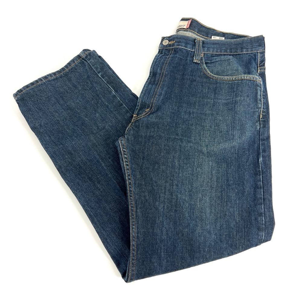 Levis 559 Relaxed Straight Jeans Mens 38x34 Dark Wash Blue Denim 00559-4010